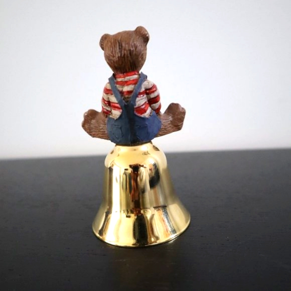 Vintage Brass Teddy Bear Bell